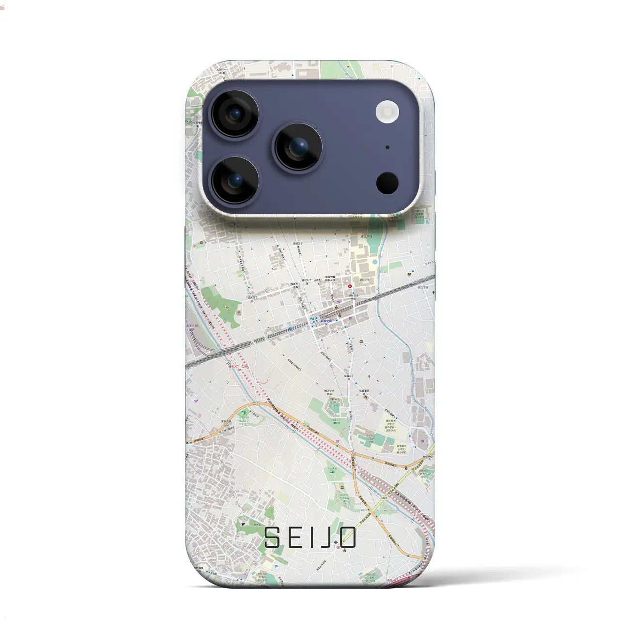 【成城(東京都)】地図柄iPhoneケース(バックカバータイプ)