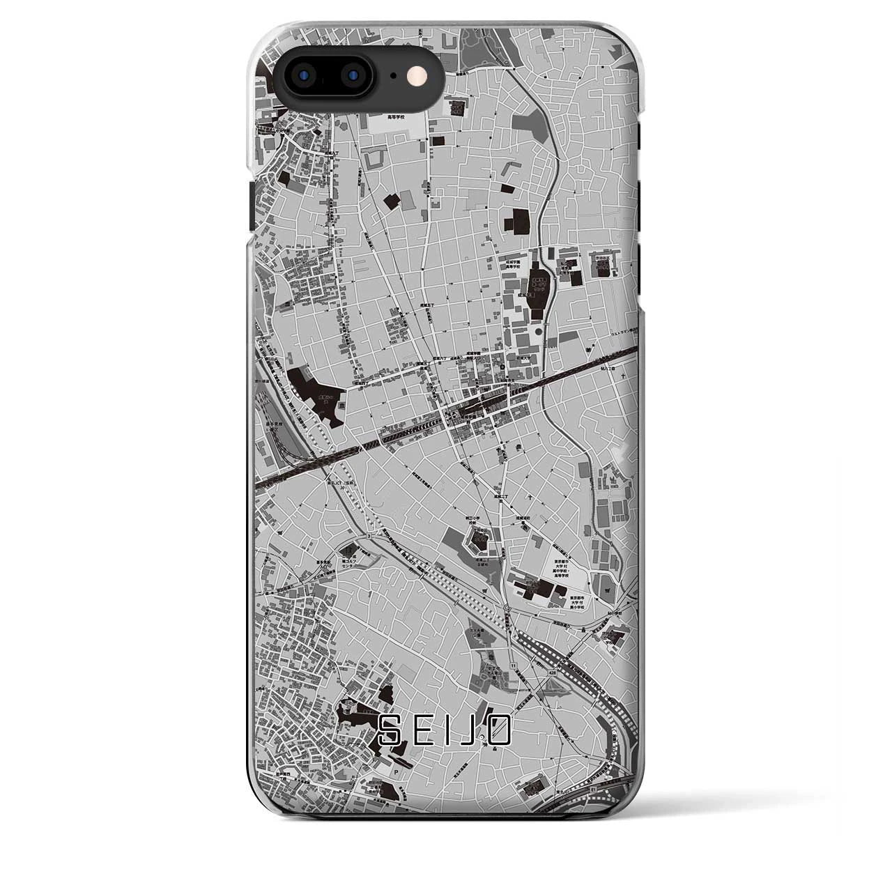 【成城(東京都)】地図柄iPhoneケース(クリアタイプ)