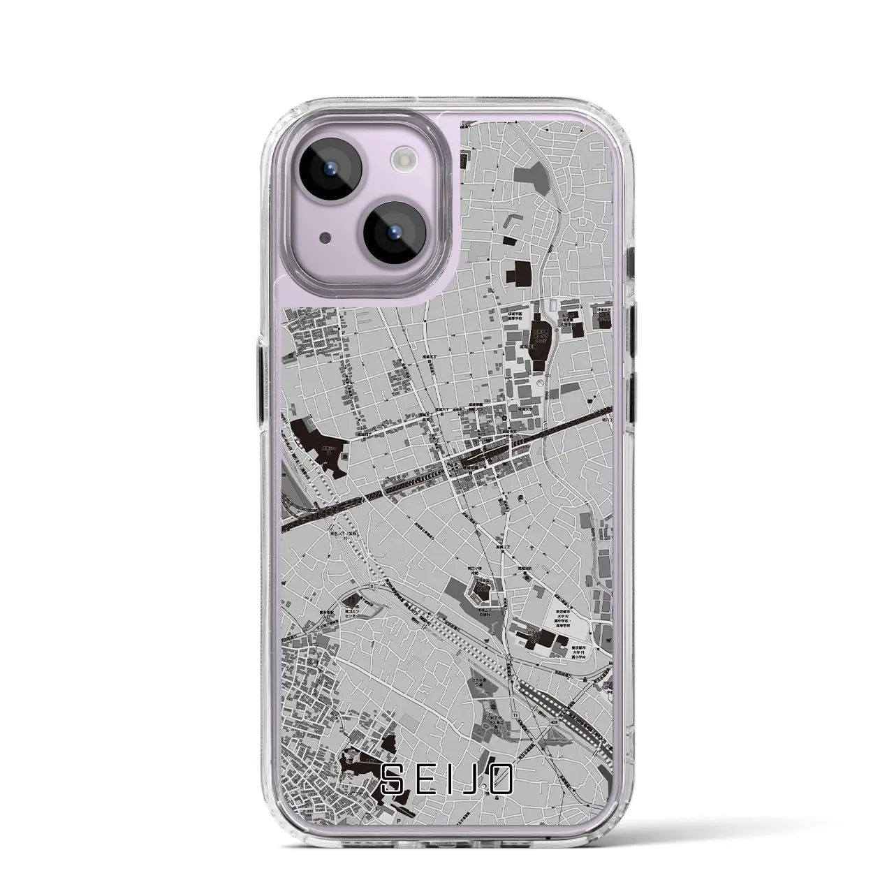 【成城(東京都)】地図柄iPhoneケース(MagSafeタイプ)