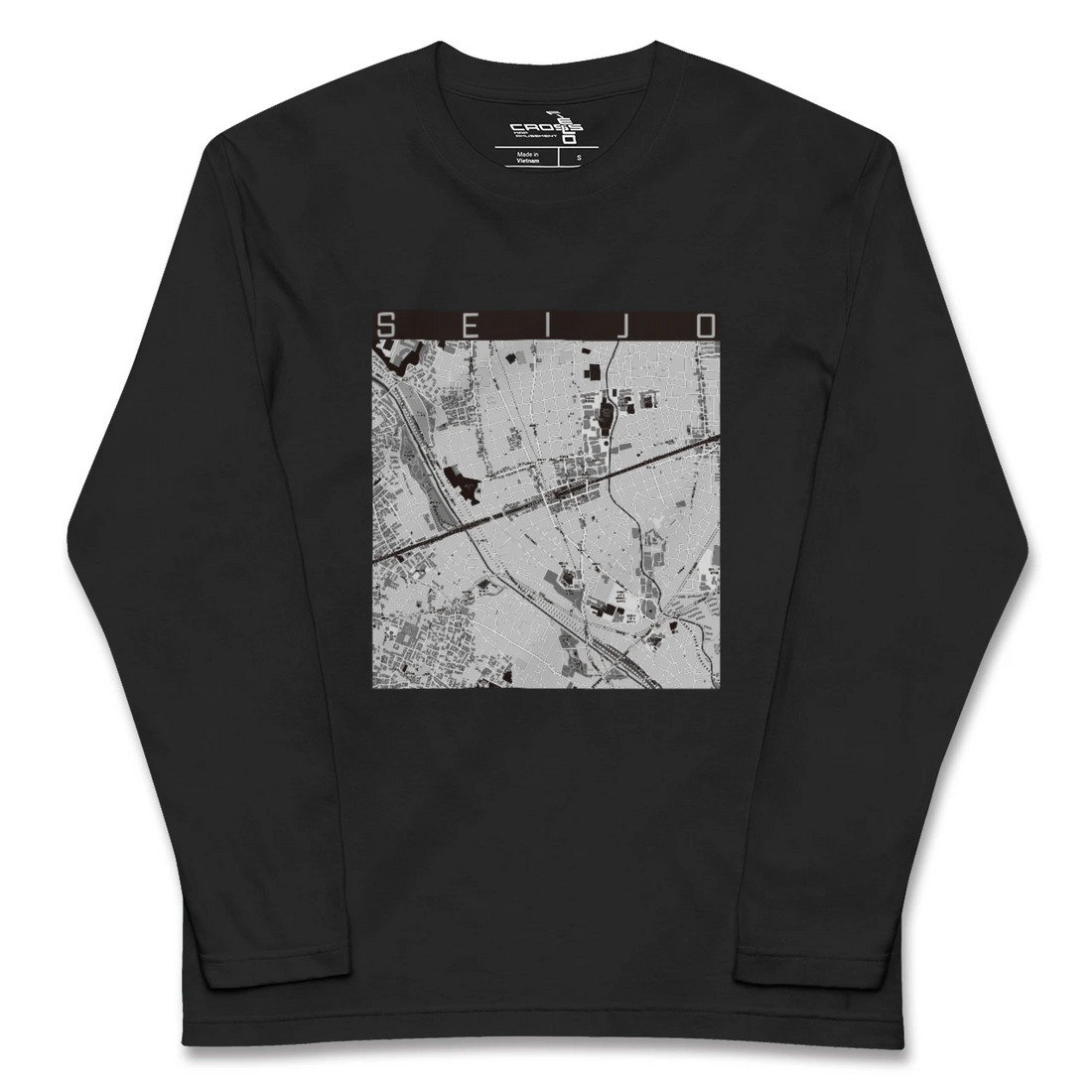 【成城(東京都)】地図柄ロングスリーブTシャツ