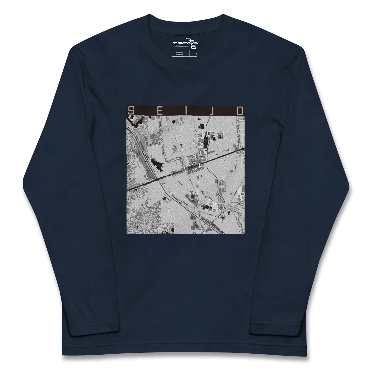 【成城(東京都)】地図柄ロングスリーブTシャツ