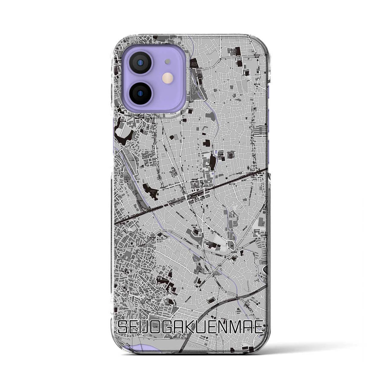 【成城学園前(東京都)】地図柄iPhoneケース(クリアタイプ)