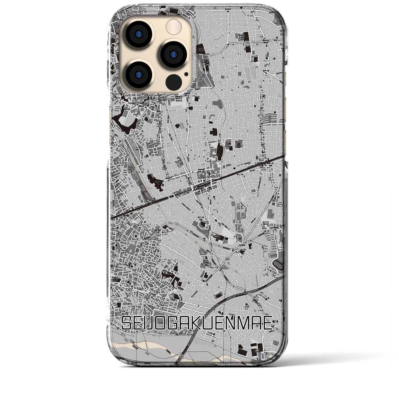 【成城学園前(東京都)】地図柄iPhoneケース(クリアタイプ)