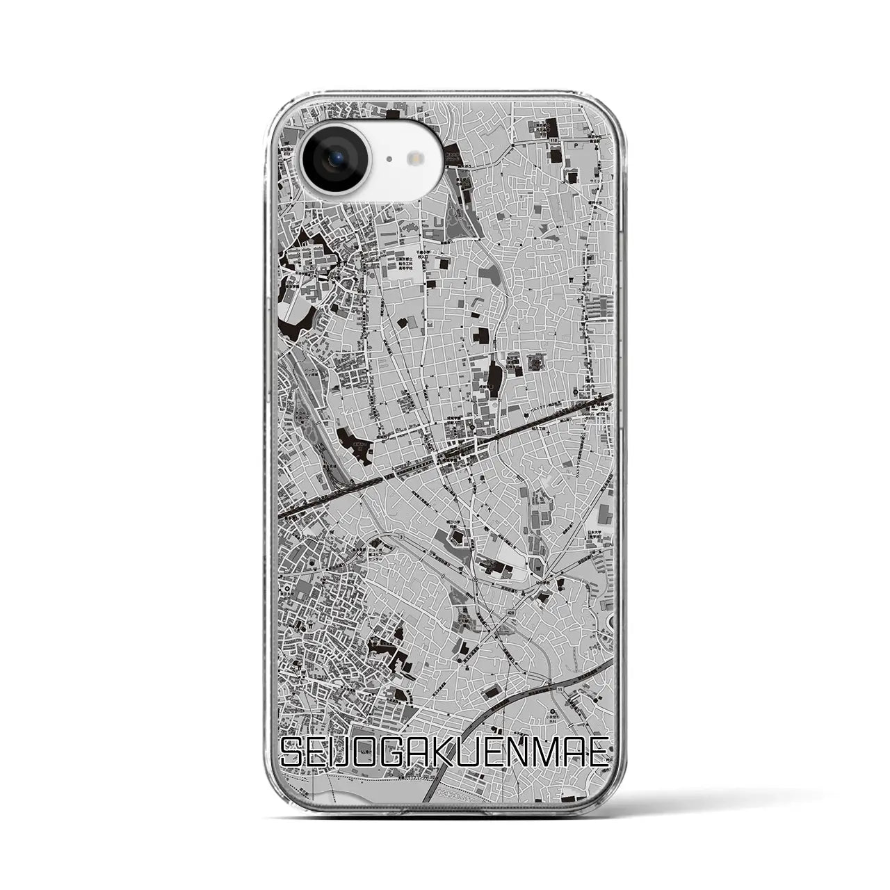 【成城学園前(東京都)】地図柄iPhoneケース(クリアタイプ)