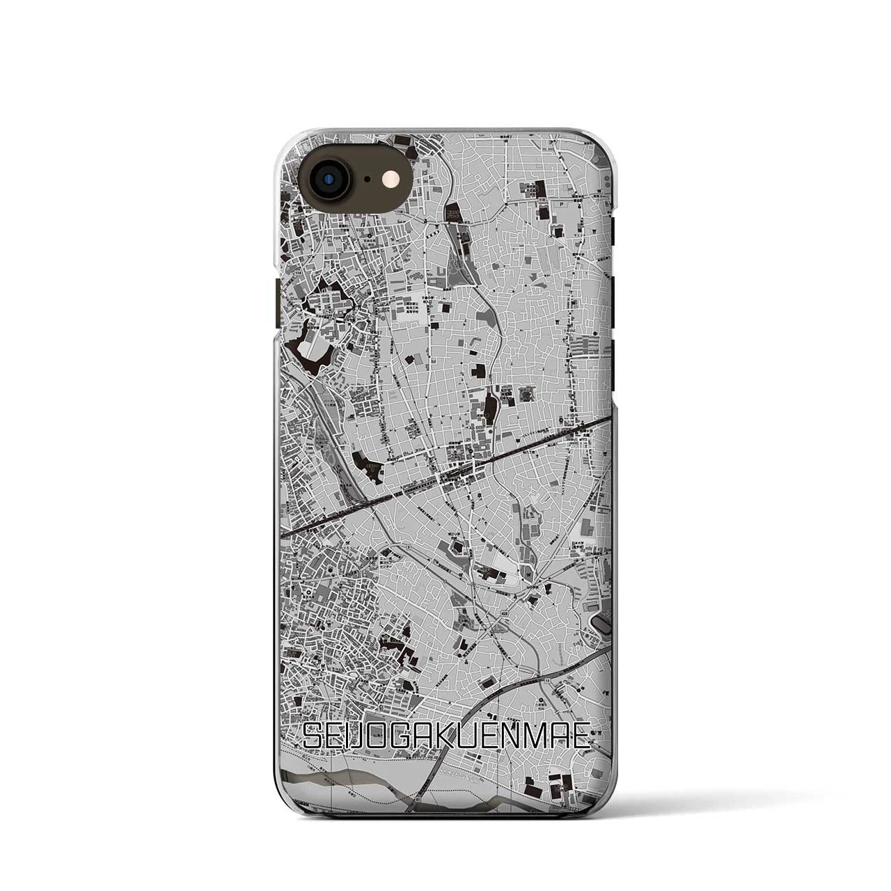 【成城学園前(東京都)】地図柄iPhoneケース(クリアタイプ)