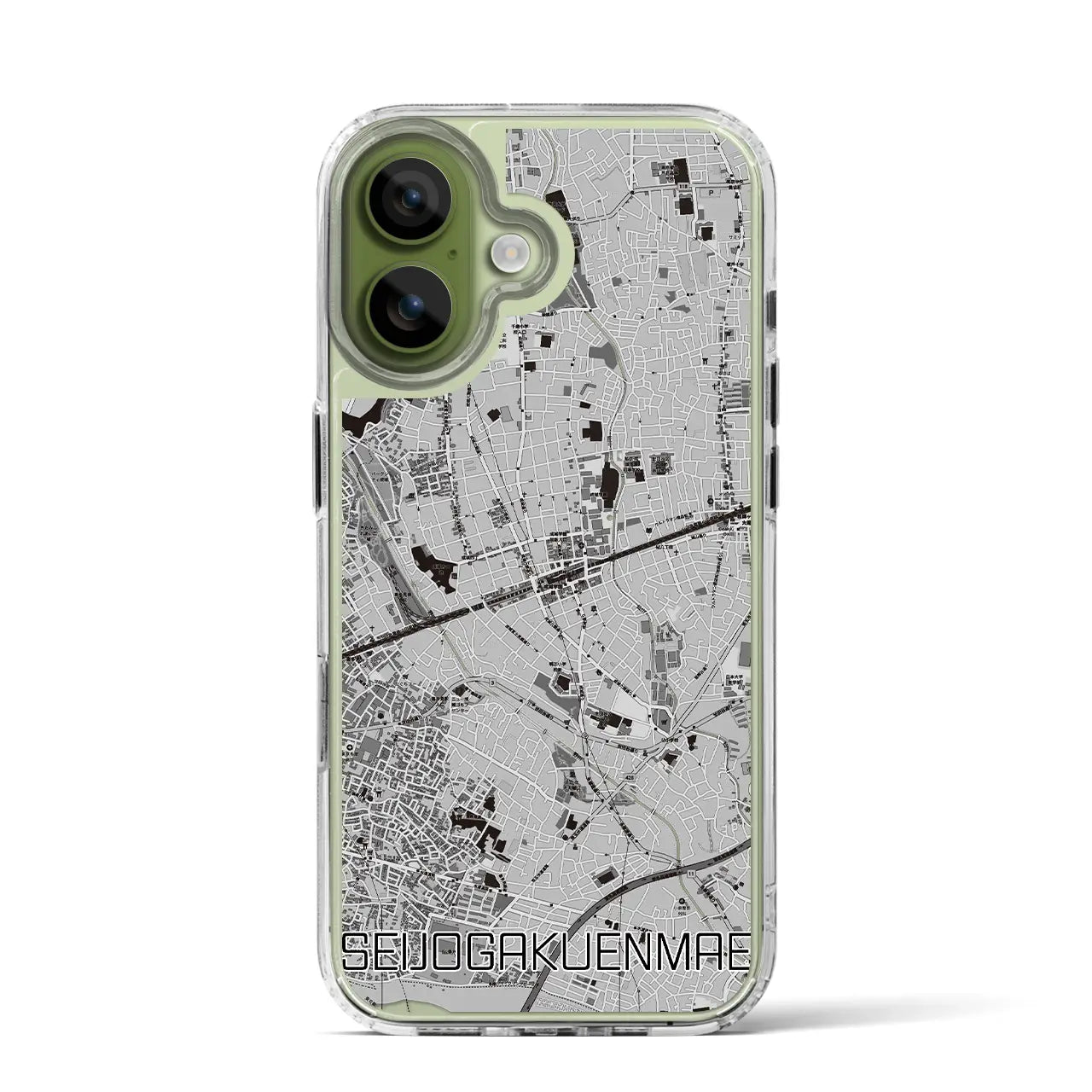 【成城学園前(東京都)】地図柄iPhoneケース(MagSafeタイプ)