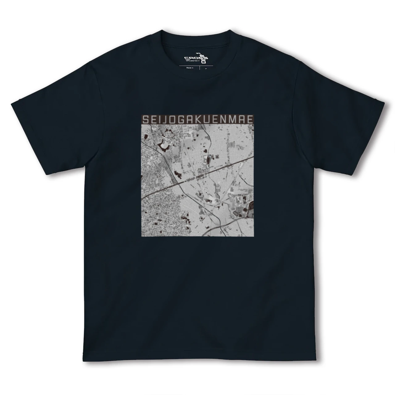 【成城学園前(東京都)】地図柄ヘビーウェイトTシャツ