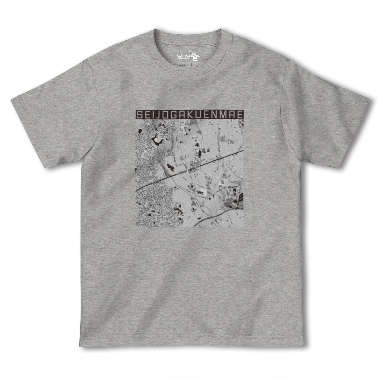 【成城学園前(東京都)】地図柄ヘビーウェイトTシャツ