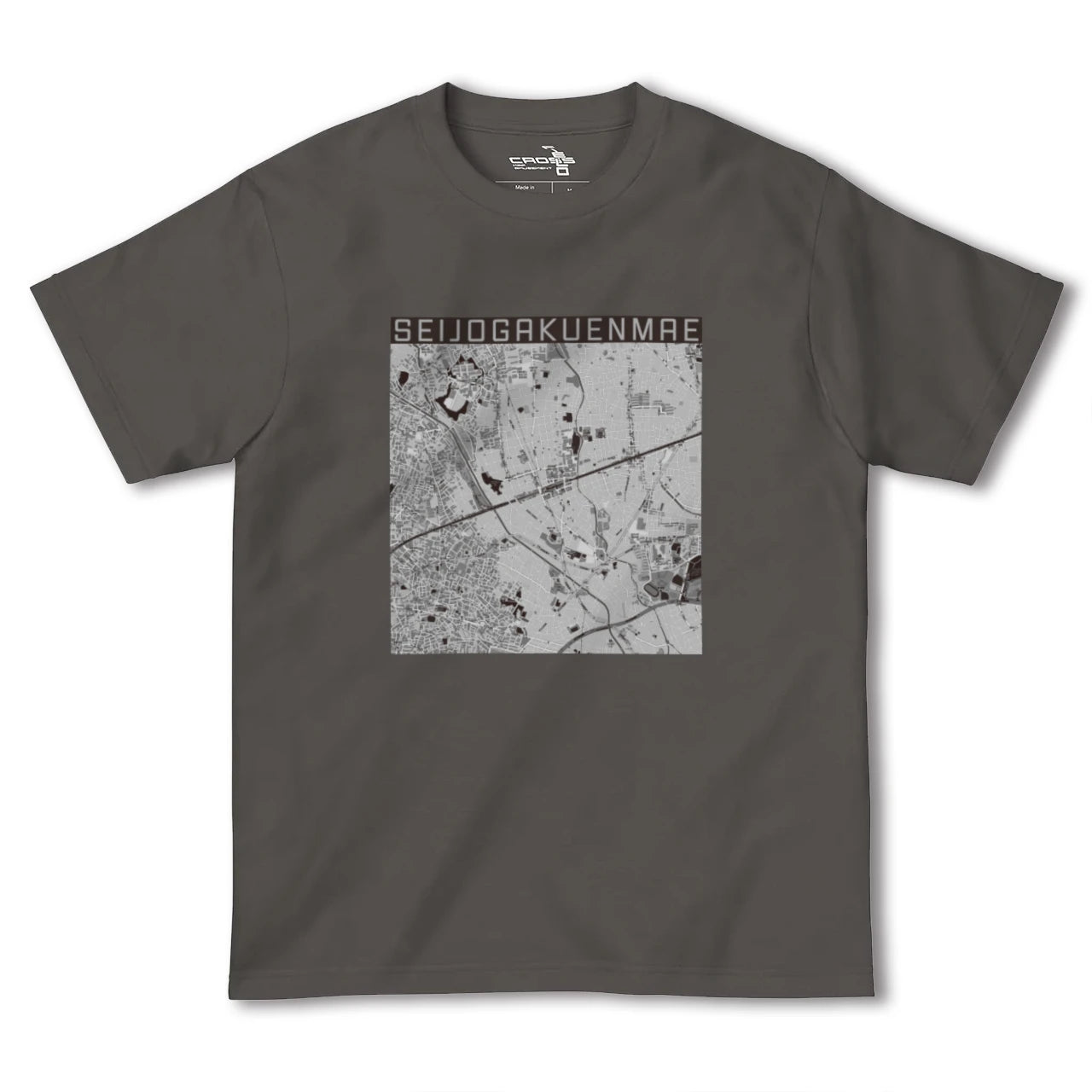【成城学園前(東京都)】地図柄ヘビーウェイトTシャツ