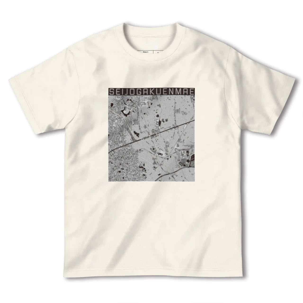【成城学園前(東京都)】地図柄ヘビーウェイトTシャツ