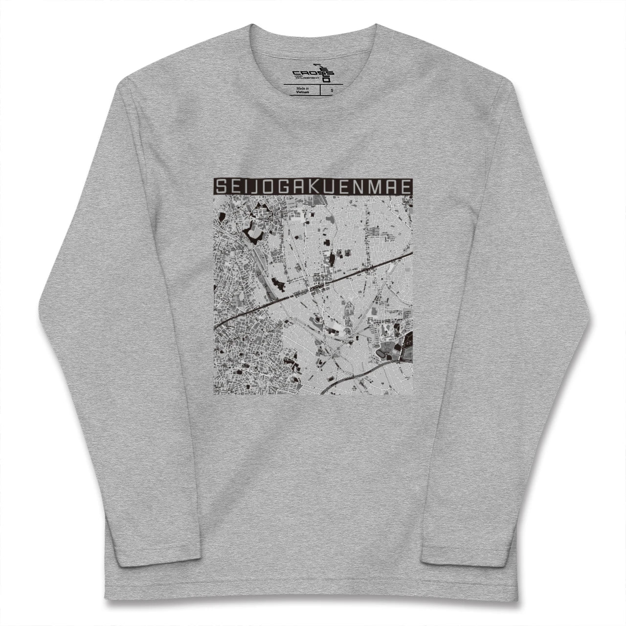 【成城学園前(東京都)】地図柄ロングスリーブTシャツ