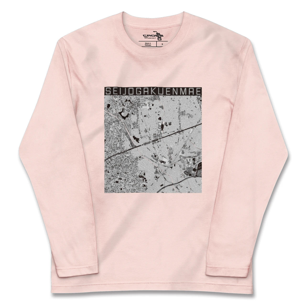 【成城学園前(東京都)】地図柄ロングスリーブTシャツ