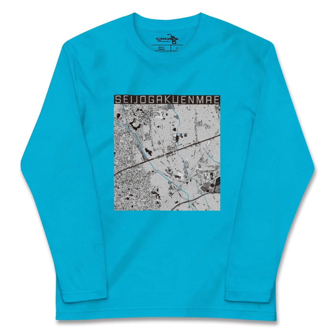 【成城学園前(東京都)】地図柄ロングスリーブTシャツ