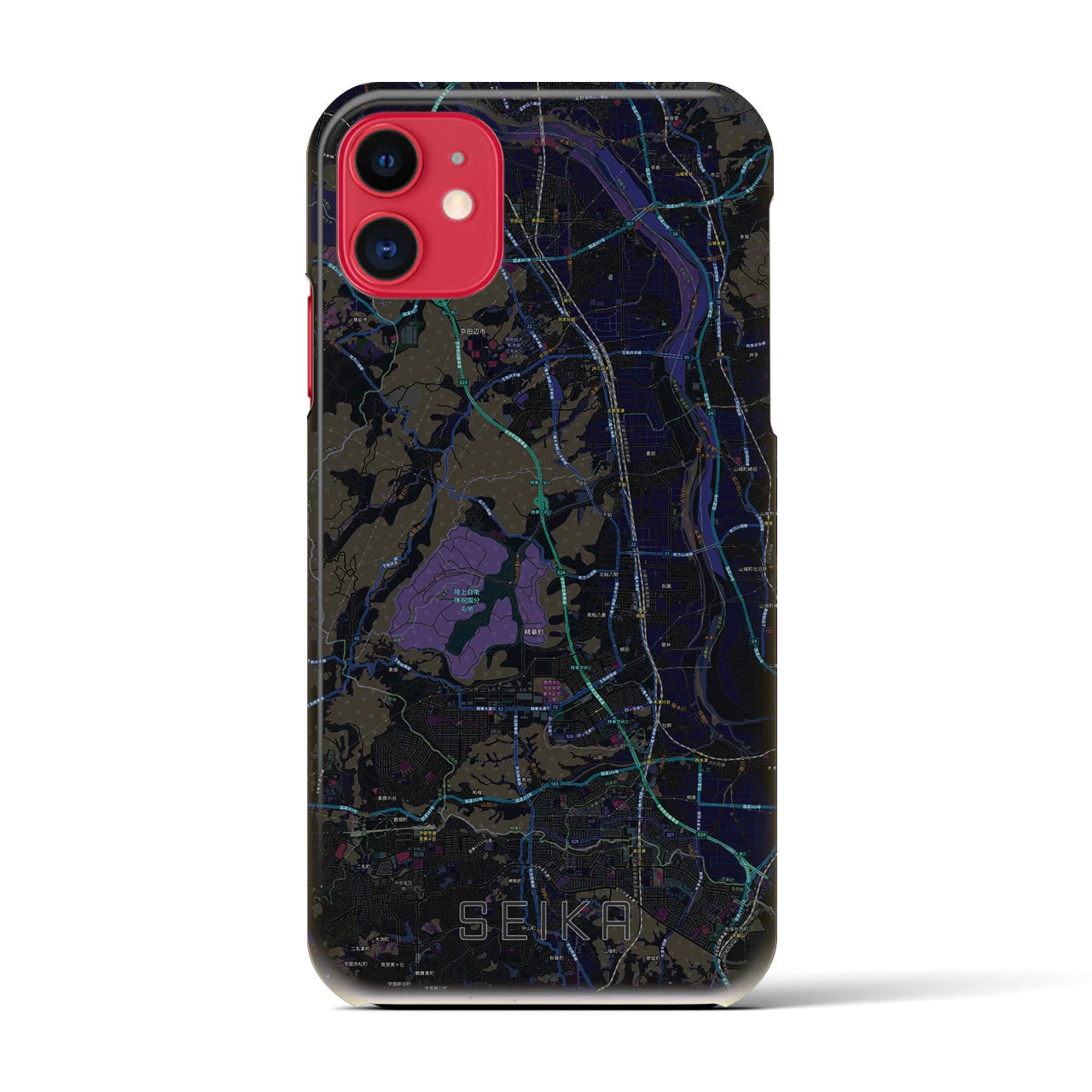 【精華(京都府)】地図柄iPhoneケース(バックカバータイプ)