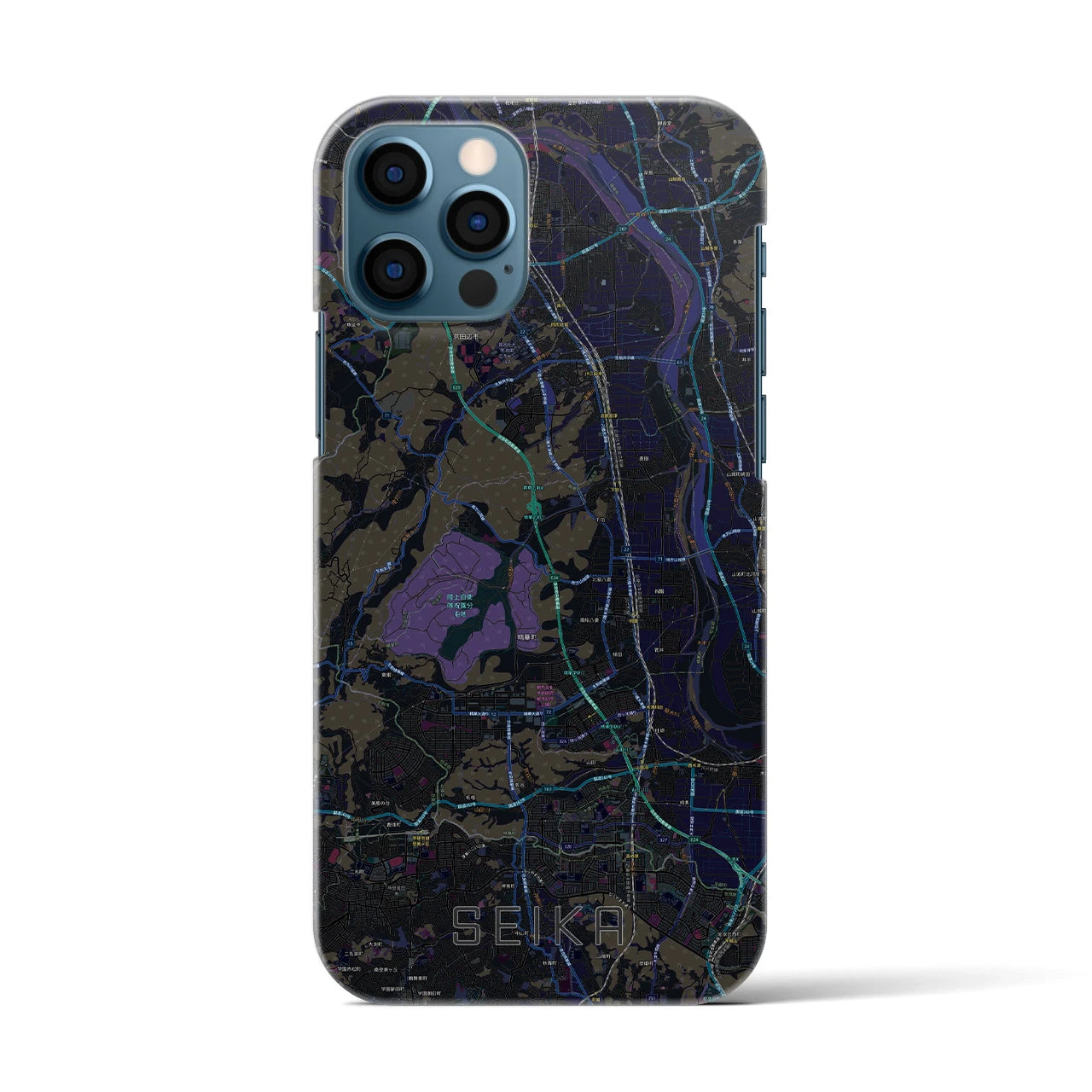 【精華(京都府)】地図柄iPhoneケース(バックカバータイプ)