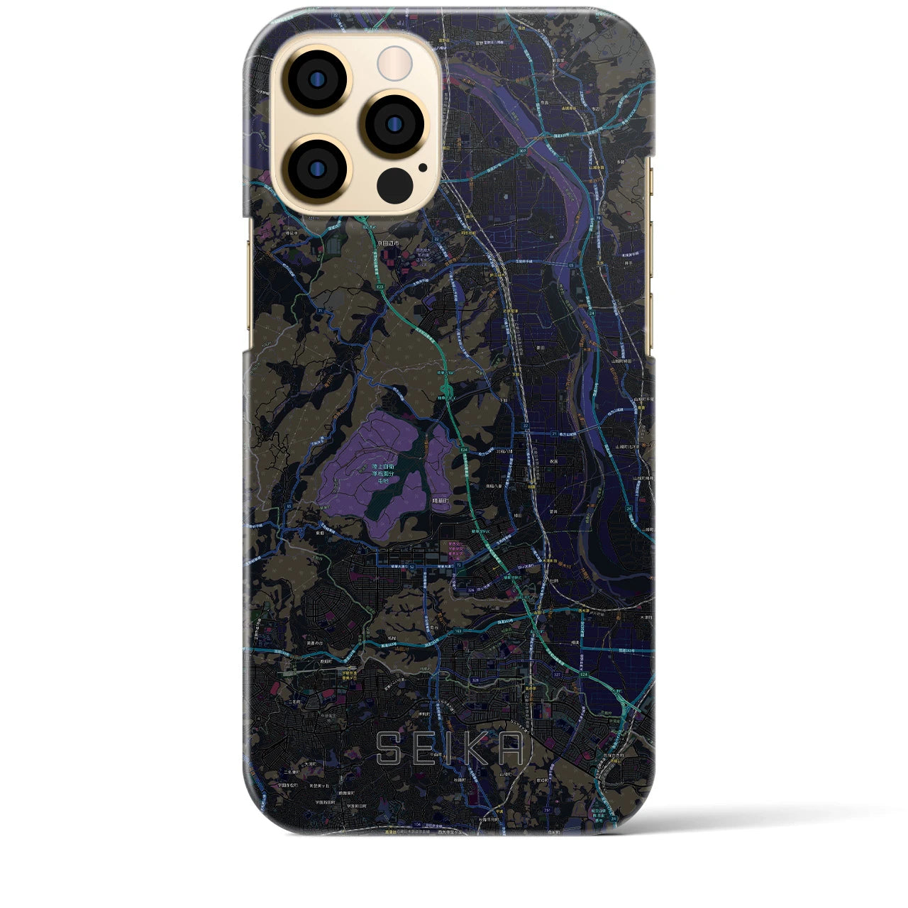【精華(京都府)】地図柄iPhoneケース(バックカバータイプ)