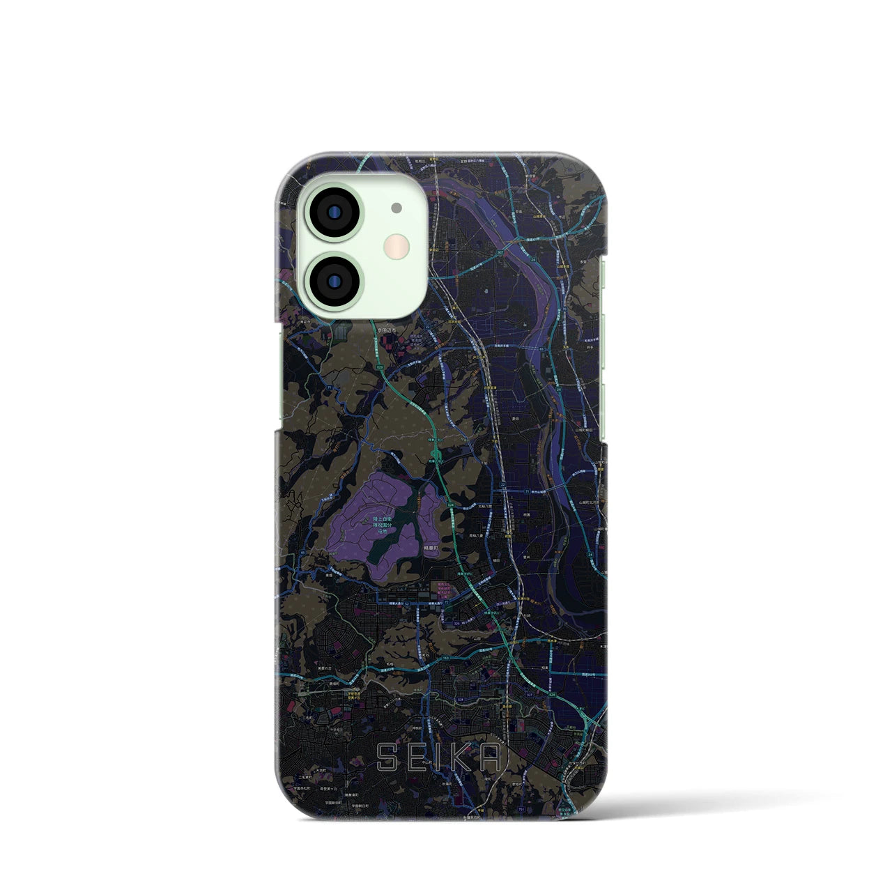 【精華(京都府)】地図柄iPhoneケース(バックカバータイプ)