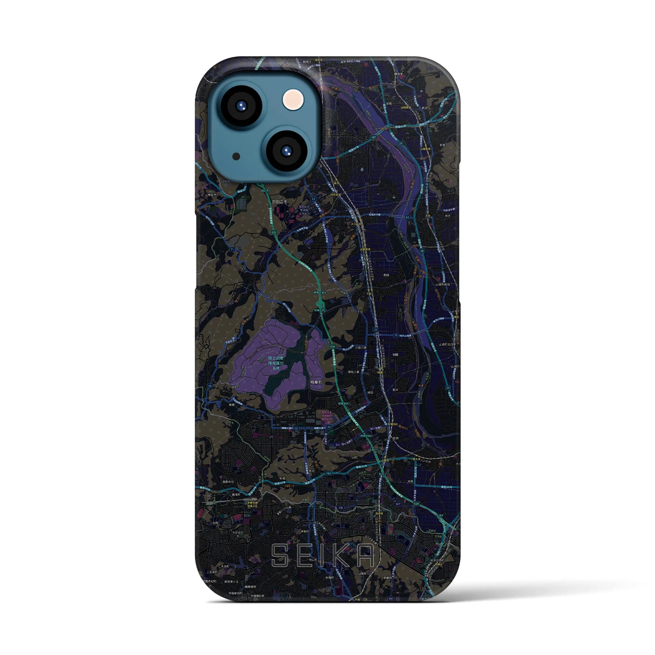 【精華(京都府)】地図柄iPhoneケース(バックカバータイプ)