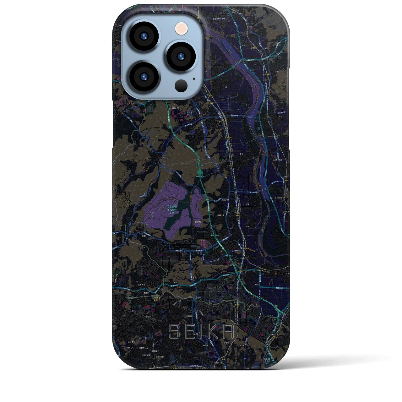 【精華(京都府)】地図柄iPhoneケース(バックカバータイプ)