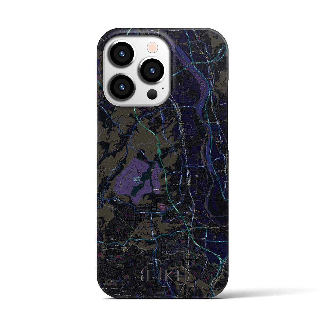 【精華(京都府)】地図柄iPhoneケース(バックカバータイプ)