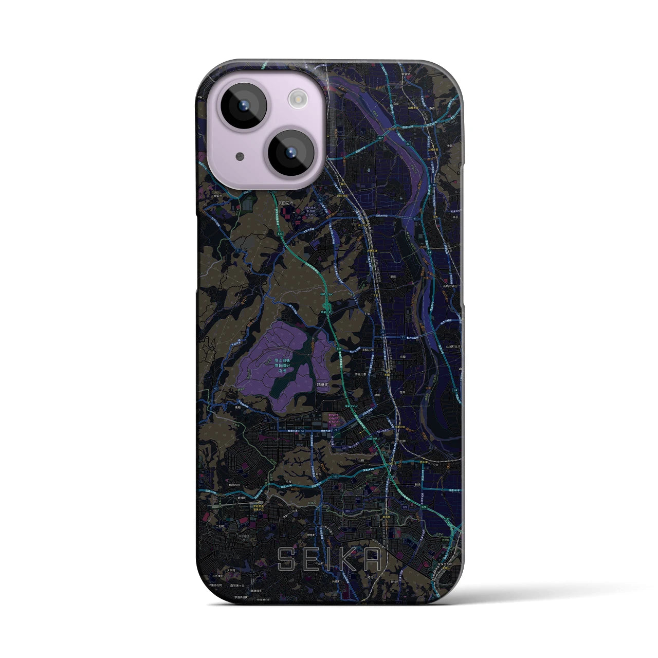【精華(京都府)】地図柄iPhoneケース(バックカバータイプ)