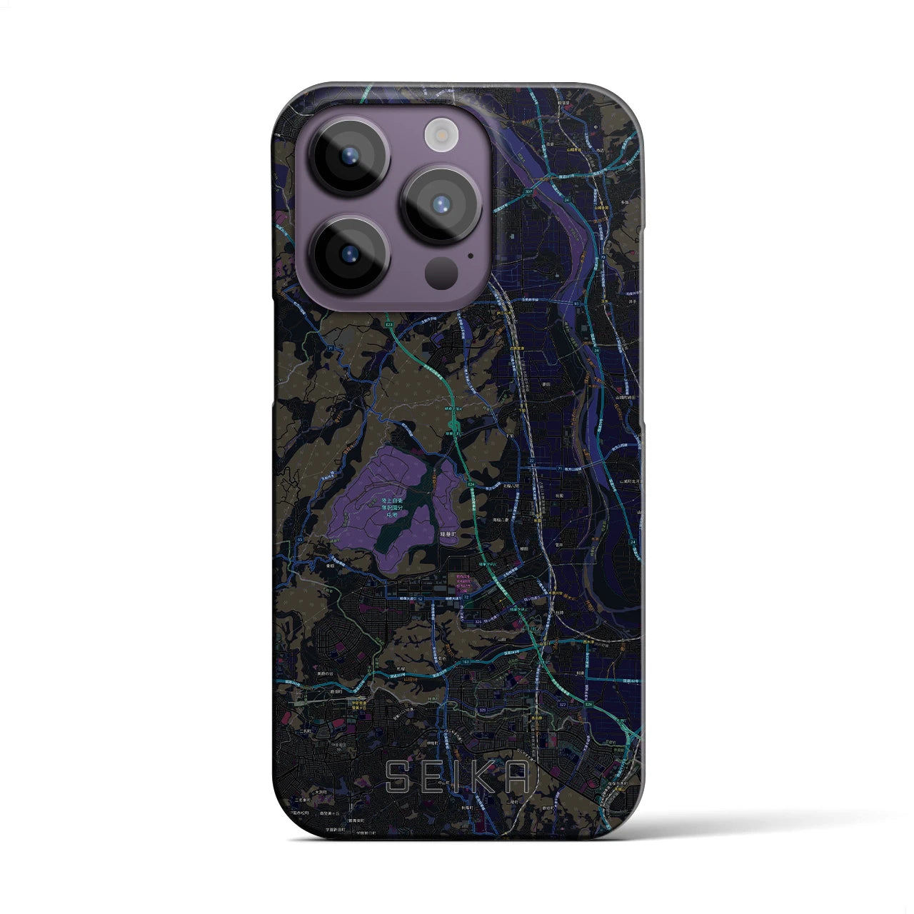 【精華(京都府)】地図柄iPhoneケース(バックカバータイプ)