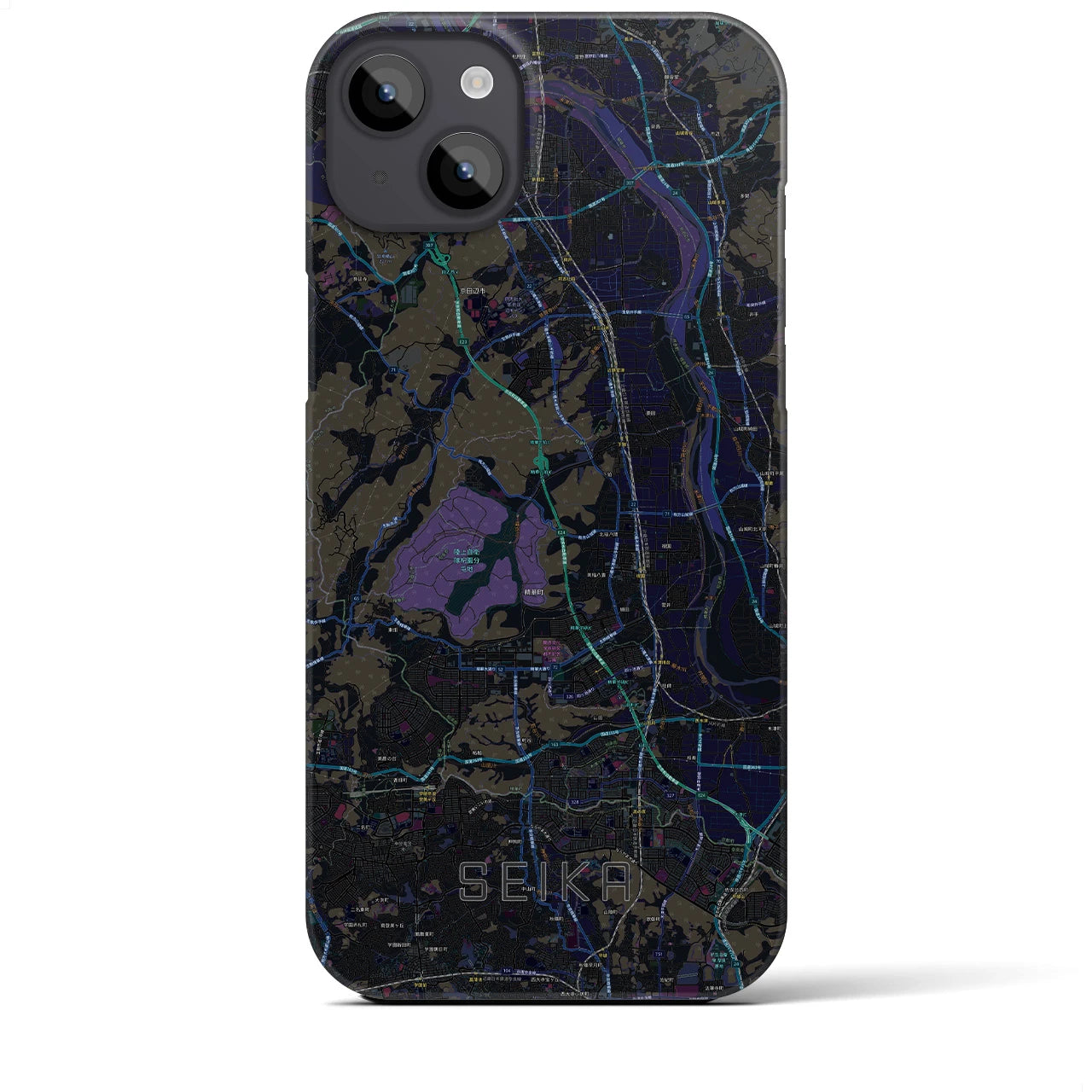 【精華(京都府)】地図柄iPhoneケース(バックカバータイプ)