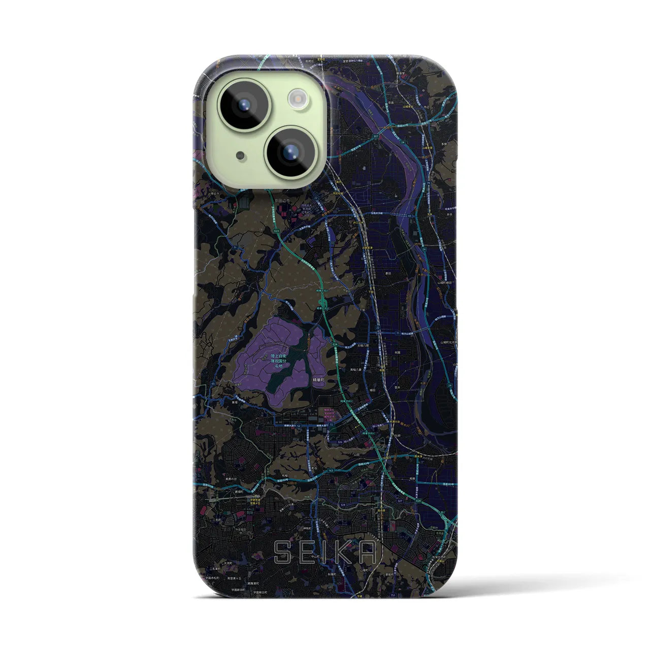 【精華(京都府)】地図柄iPhoneケース(バックカバータイプ)