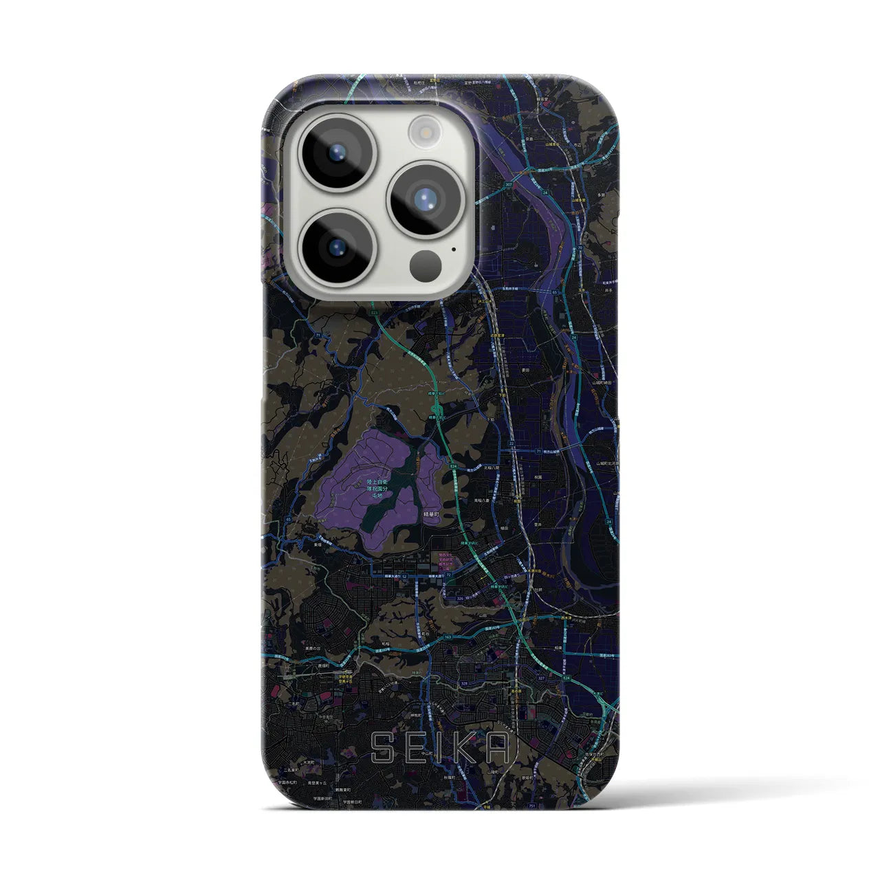 【精華(京都府)】地図柄iPhoneケース(バックカバータイプ)