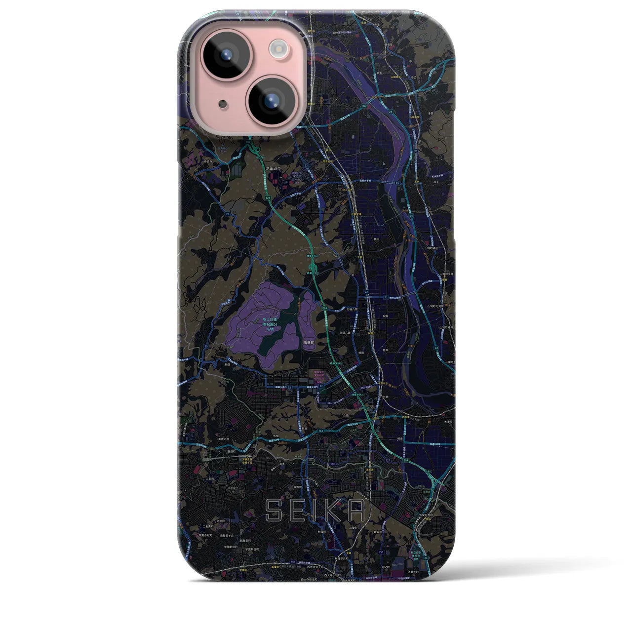 【精華(京都府)】地図柄iPhoneケース(バックカバータイプ)