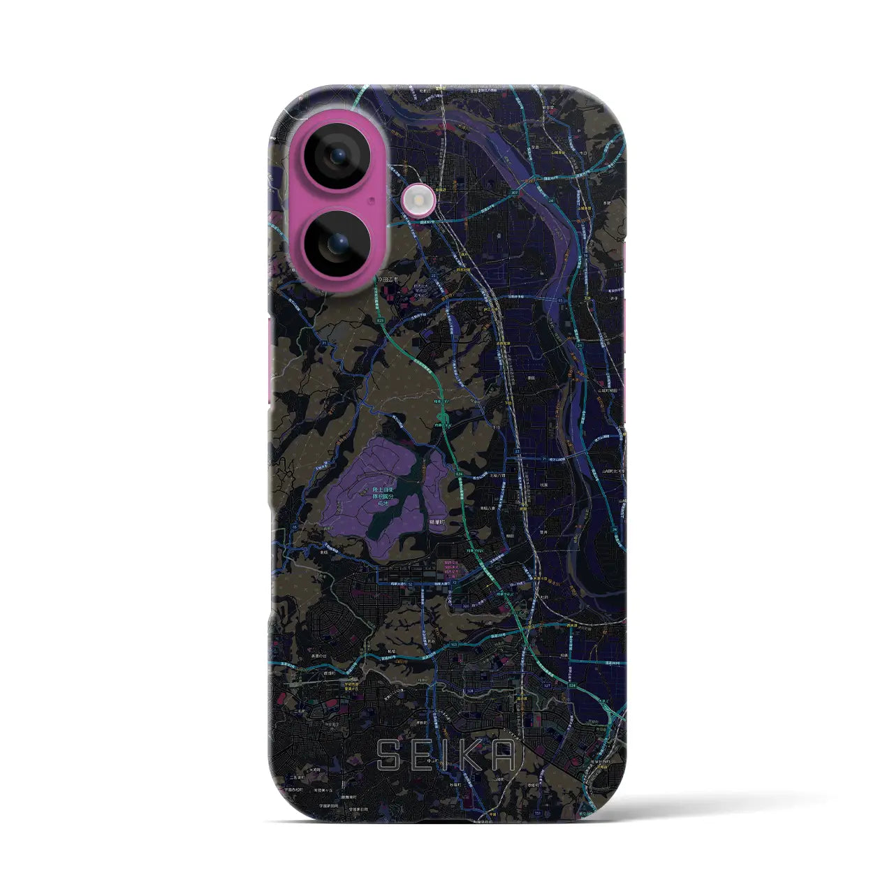 【精華(京都府)】地図柄iPhoneケース(バックカバータイプ)