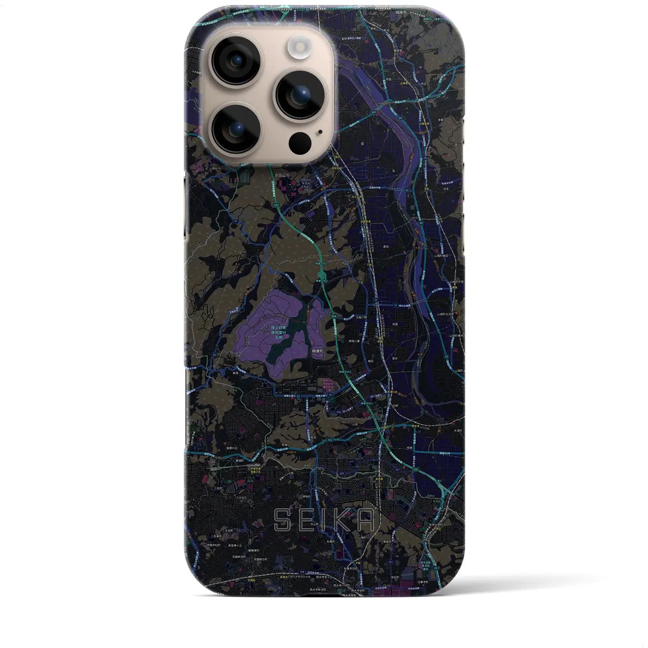 【精華(京都府)】地図柄iPhoneケース(バックカバータイプ)