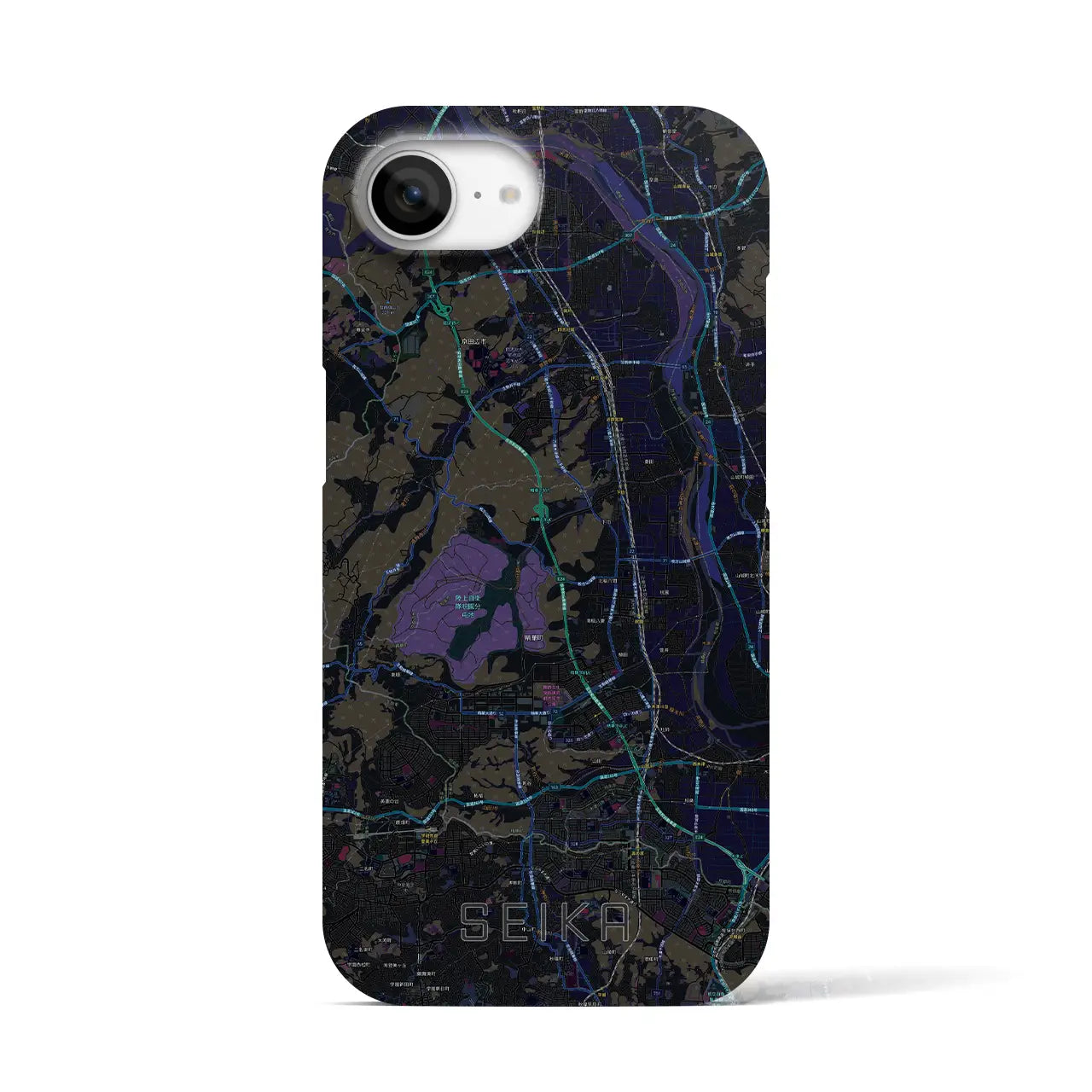 【精華(京都府)】地図柄iPhoneケース(バックカバータイプ)