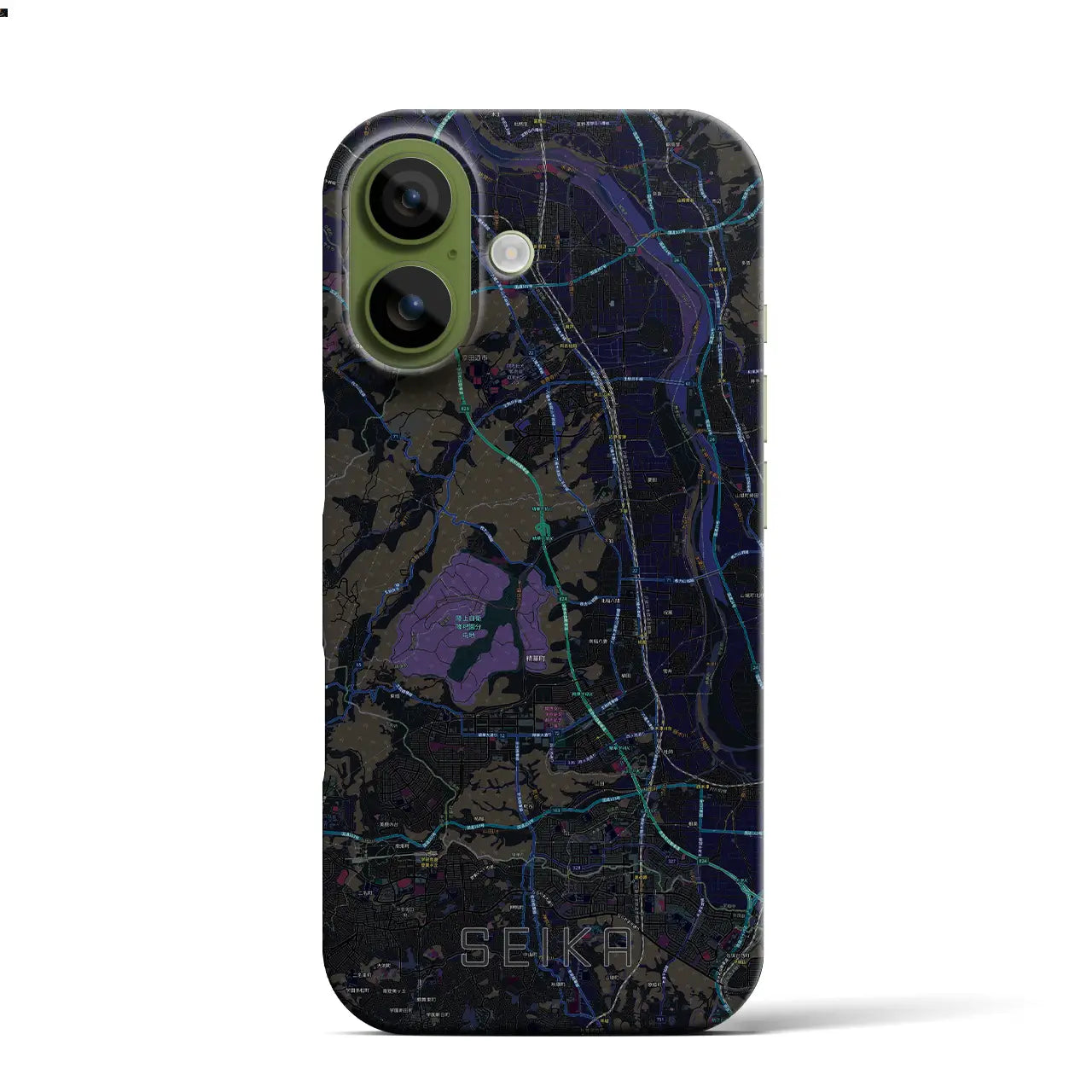 【精華(京都府)】地図柄iPhoneケース(バックカバータイプ)