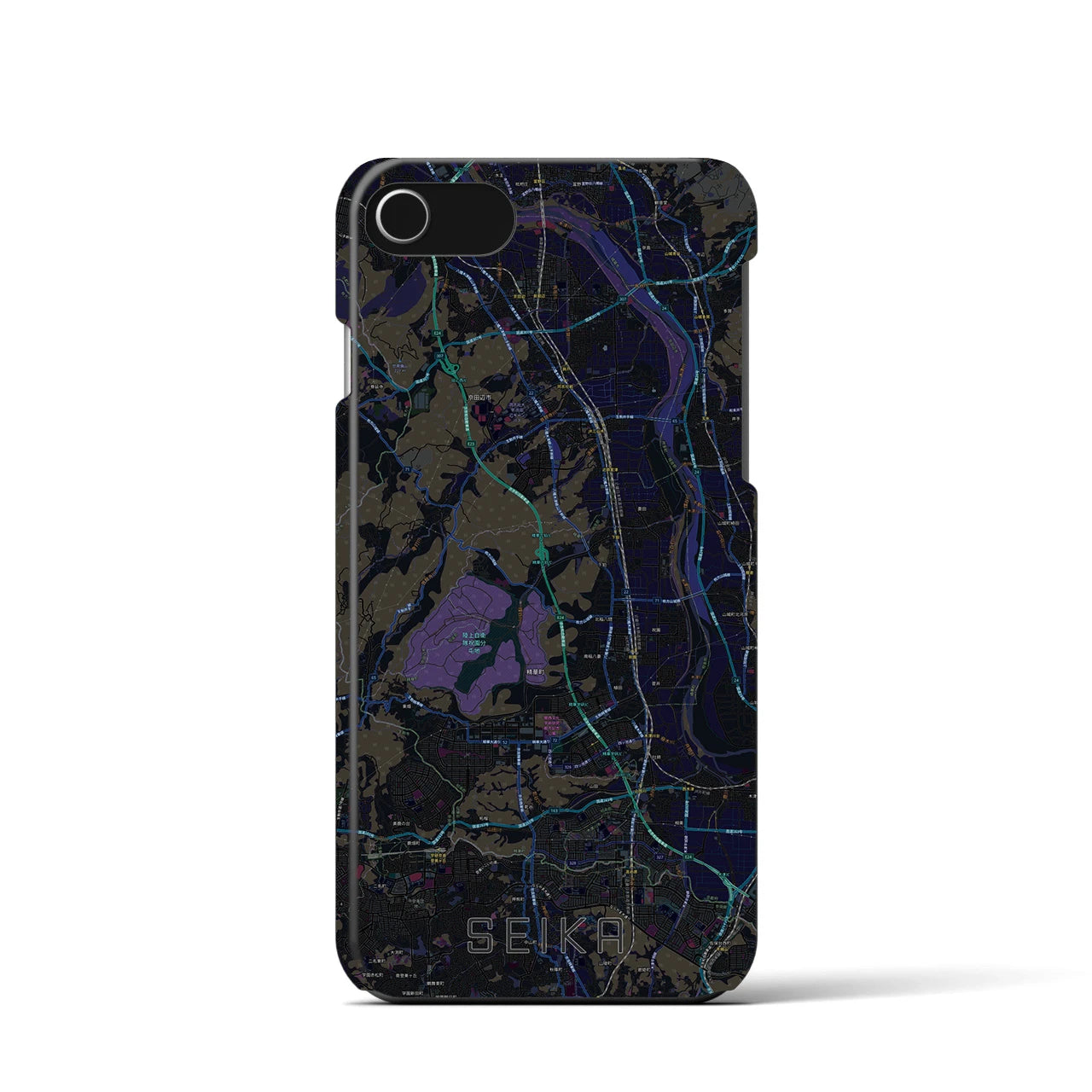 【精華(京都府)】地図柄iPhoneケース(バックカバータイプ)