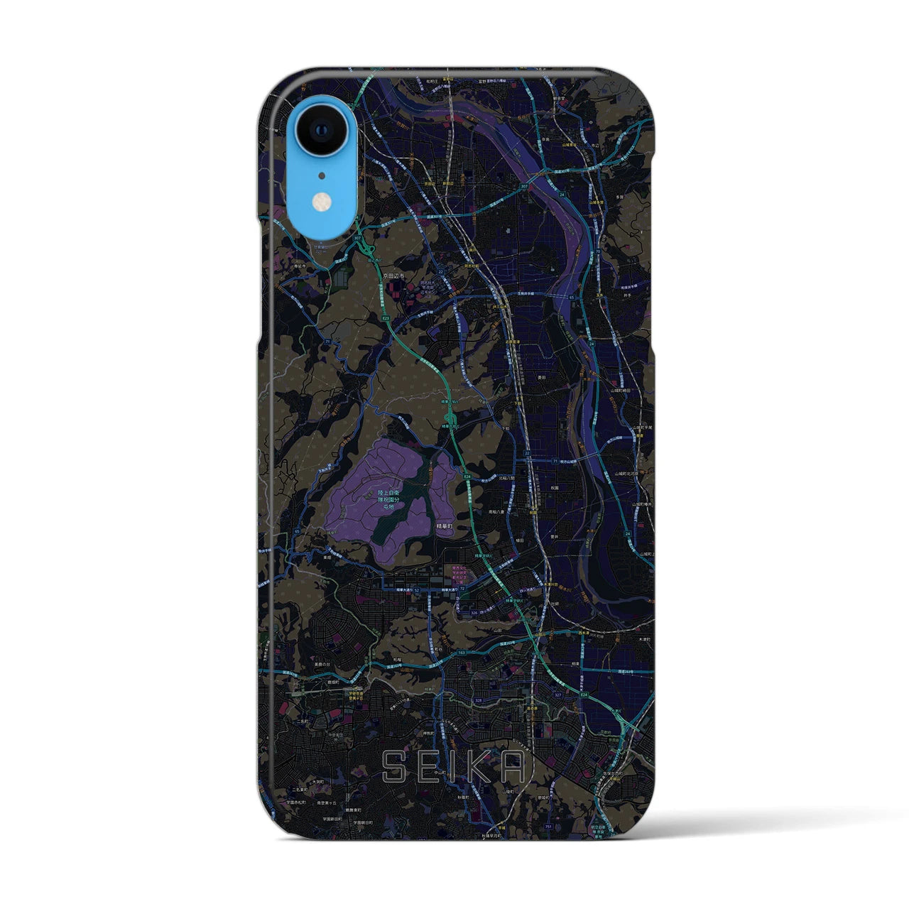 【精華(京都府)】地図柄iPhoneケース(バックカバータイプ)