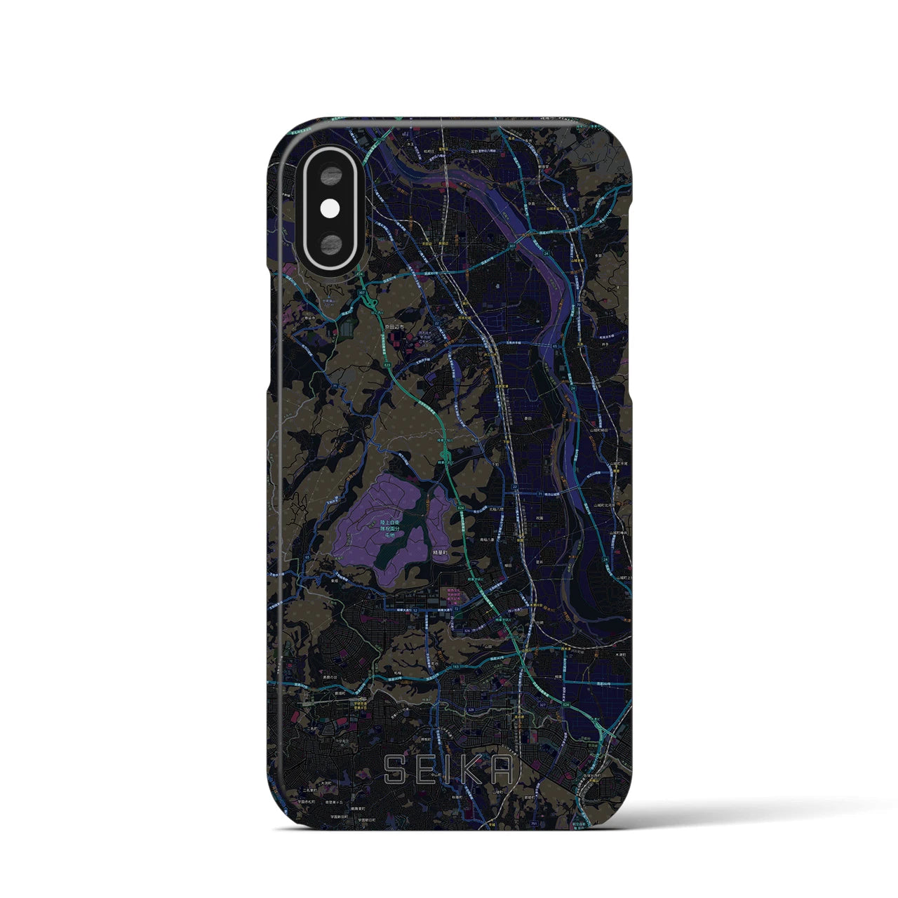 【精華(京都府)】地図柄iPhoneケース(バックカバータイプ)