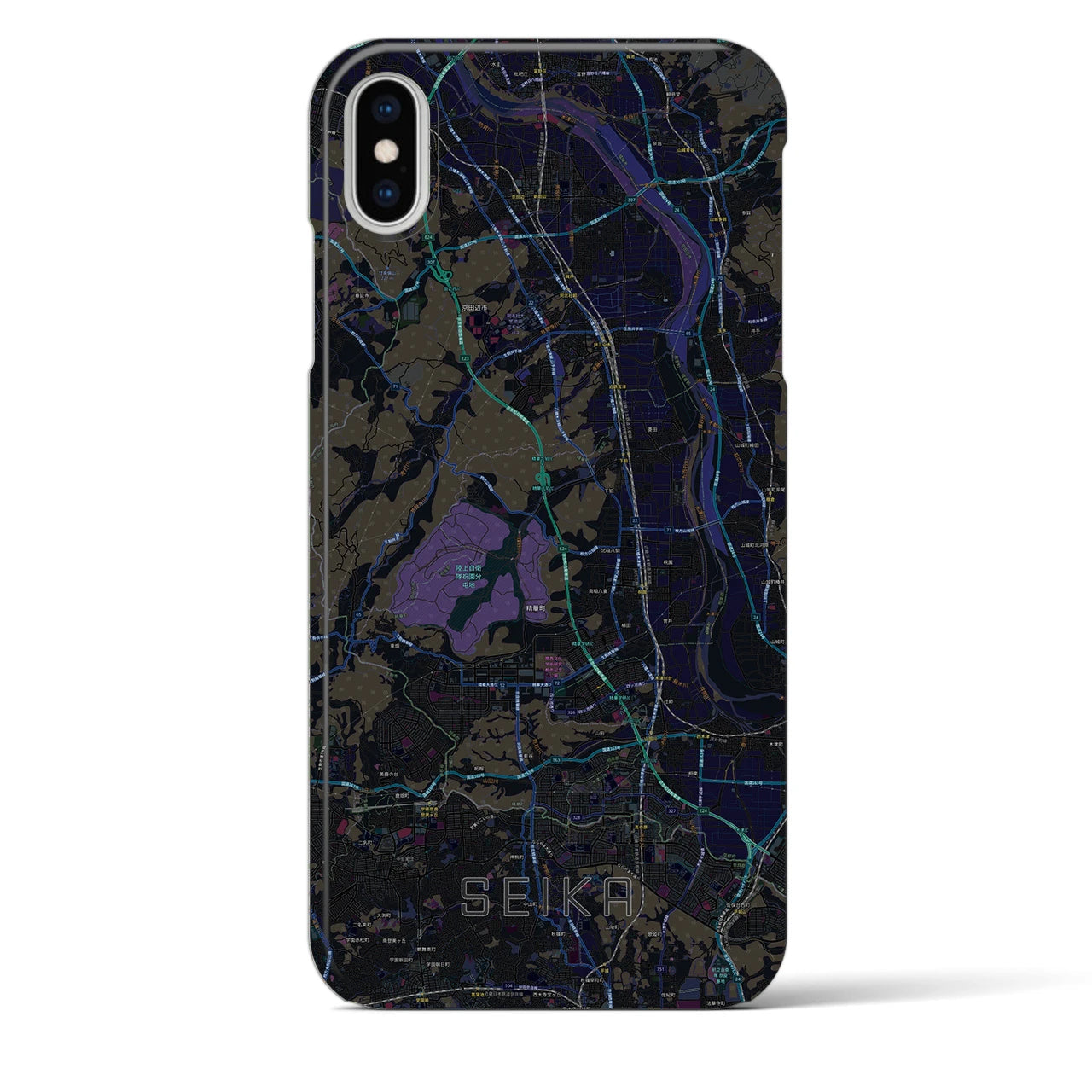 【精華(京都府)】地図柄iPhoneケース(バックカバータイプ)