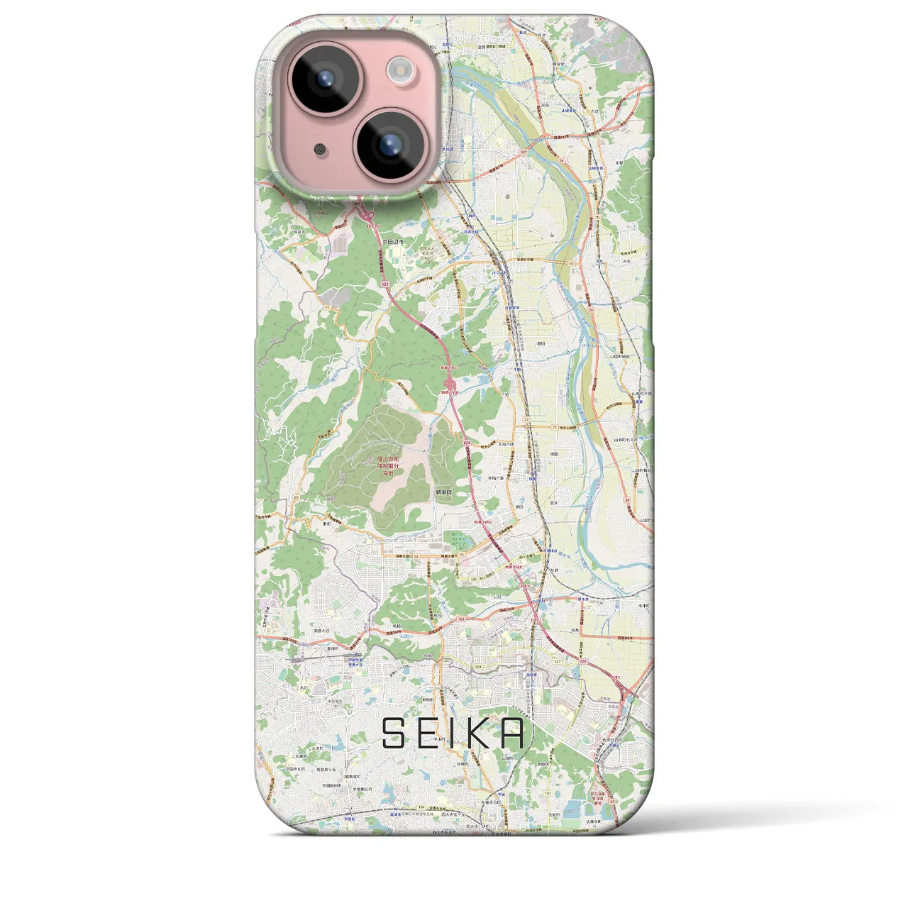 【精華(京都府)】地図柄iPhoneケース(バックカバータイプ)