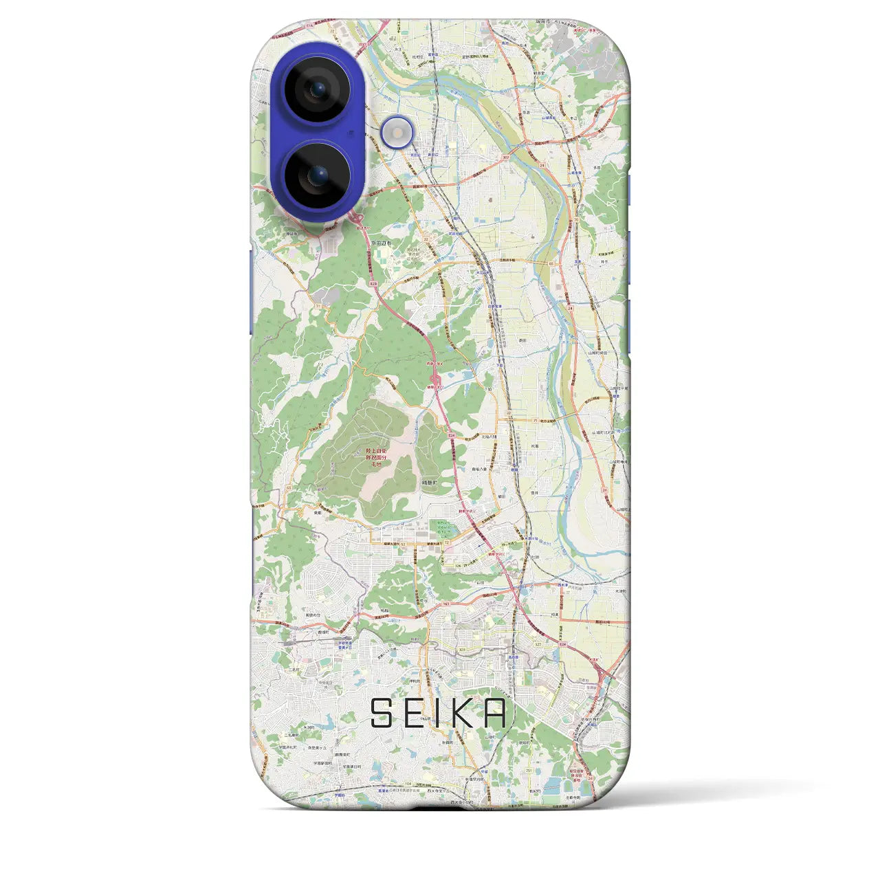 【精華(京都府)】地図柄iPhoneケース(バックカバータイプ)ナチュラル・iPhone 16 Pro Max 用
