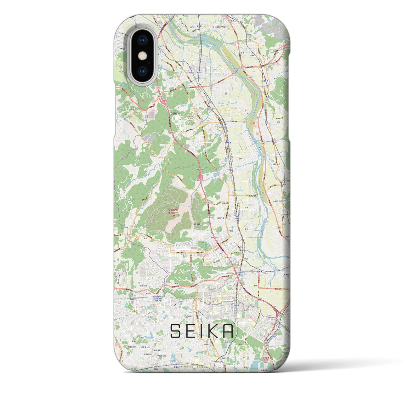 【精華(京都府)】地図柄iPhoneケース(バックカバータイプ)