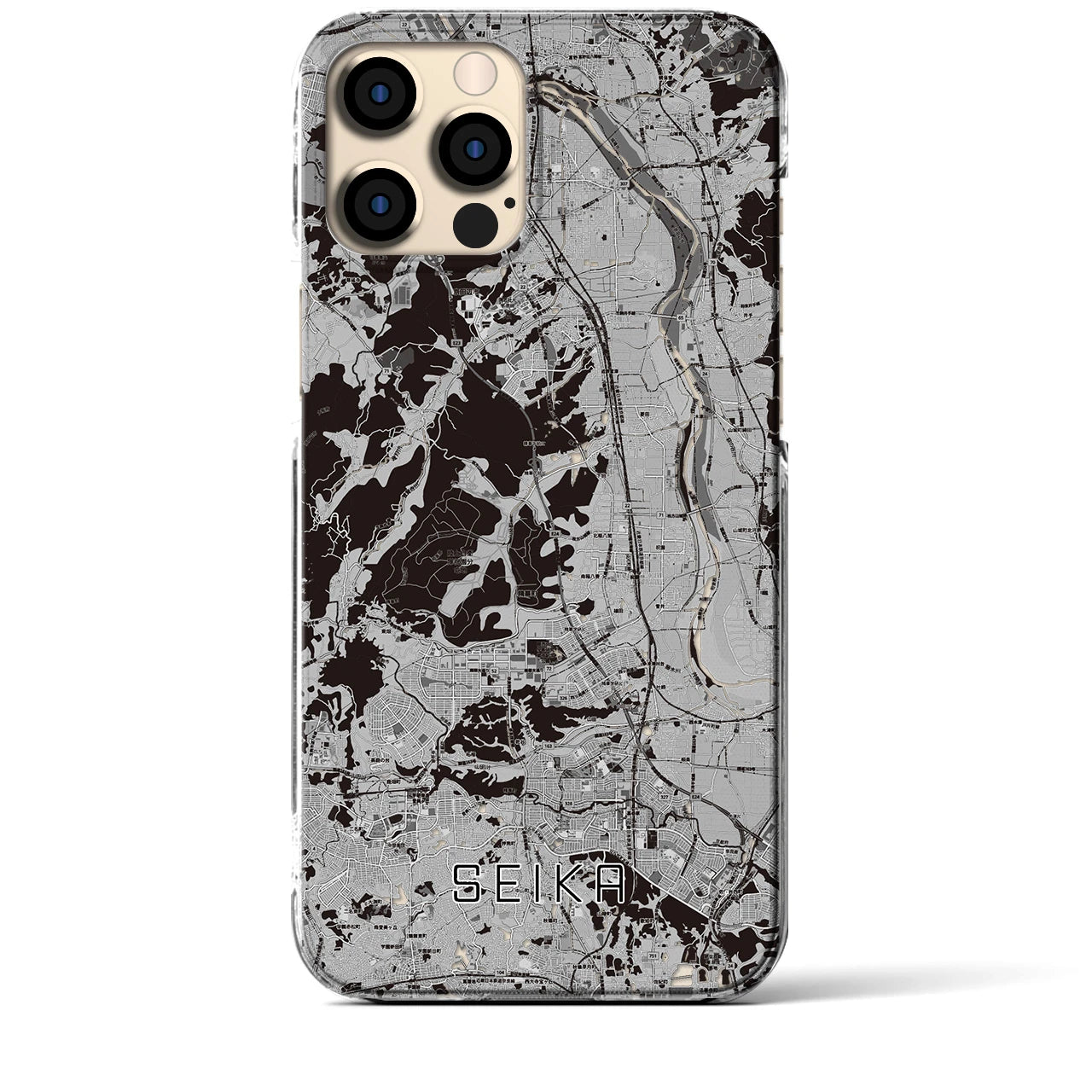 【精華(京都府)】地図柄iPhoneケース(クリアタイプ)