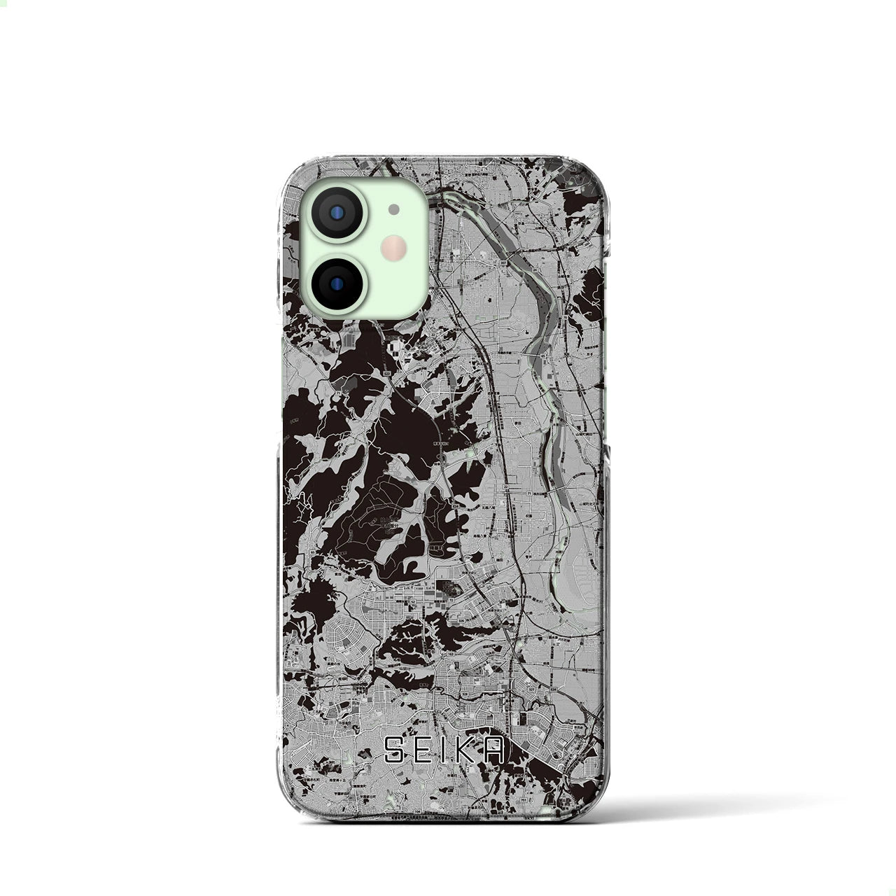 【精華(京都府)】地図柄iPhoneケース(クリアタイプ)