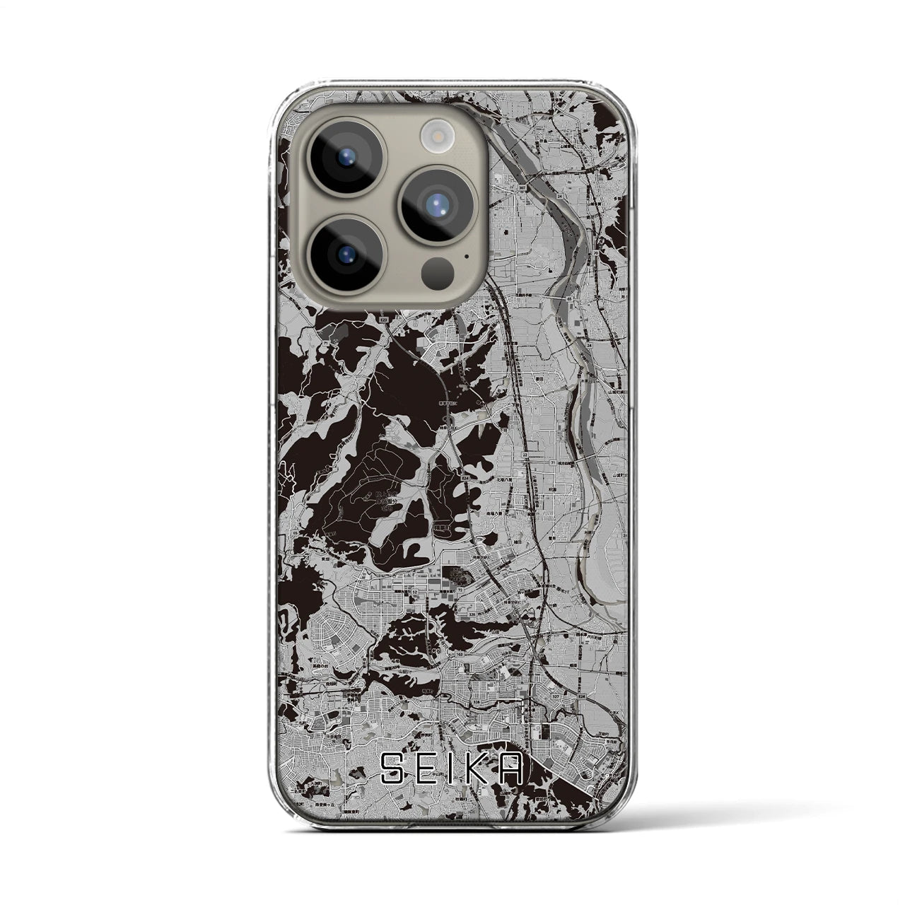 【精華(京都府)】地図柄iPhoneケース(クリアタイプ)