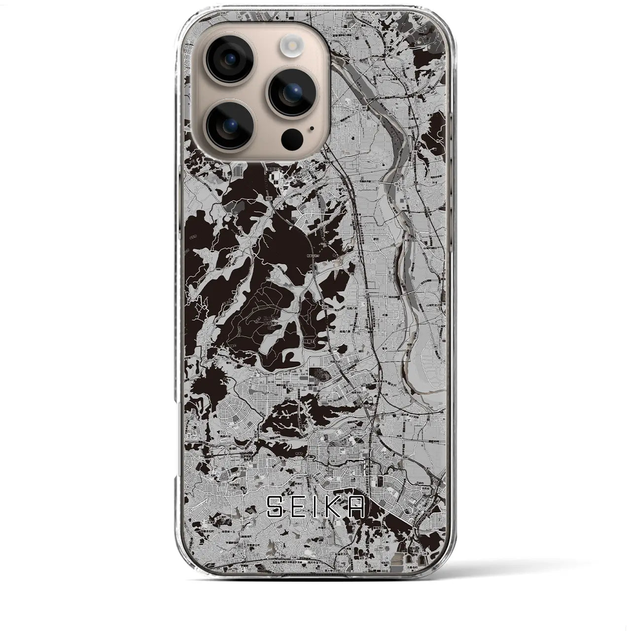 【精華(京都府)】地図柄iPhoneケース(クリアタイプ)