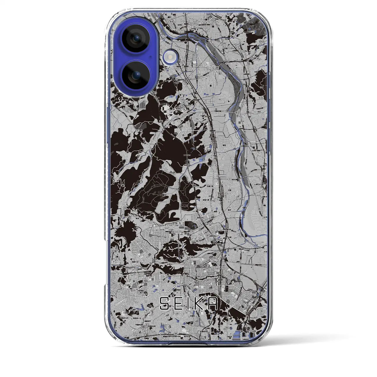 【精華(京都府)】地図柄iPhoneケース(クリアタイプ)