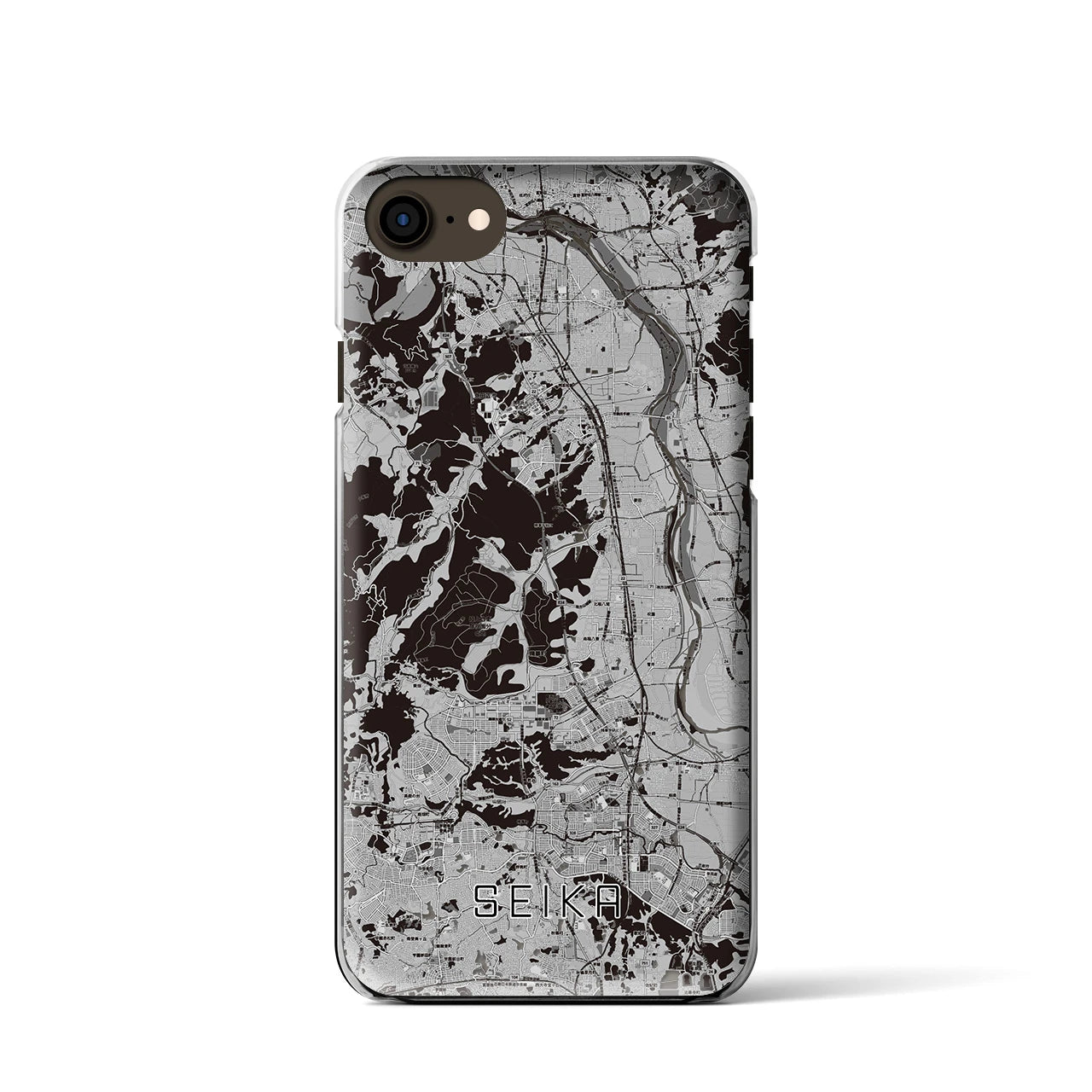 【精華(京都府)】地図柄iPhoneケース(クリアタイプ)