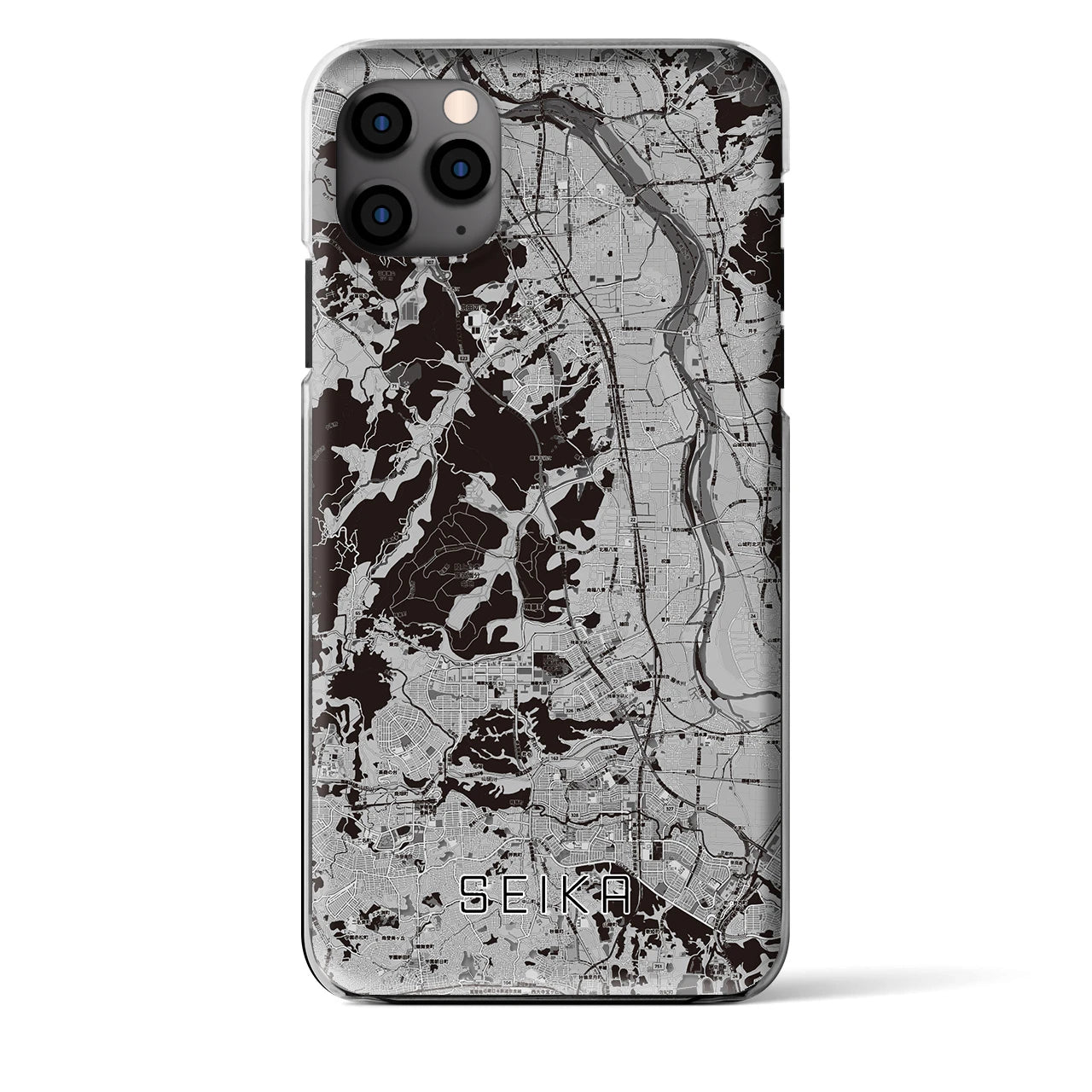 【精華(京都府)】地図柄iPhoneケース(クリアタイプ)