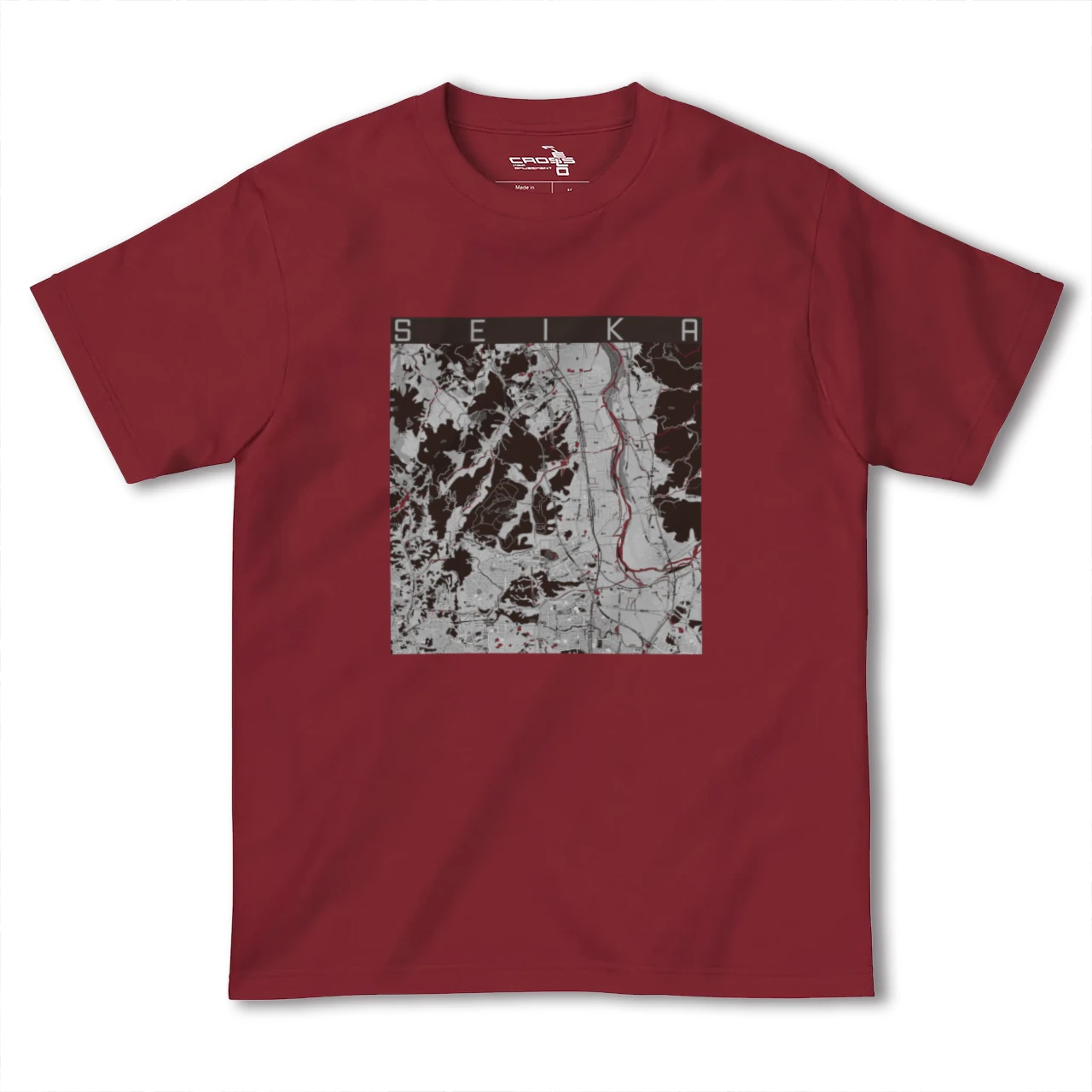 【精華(京都府)】地図柄ヘビーウェイトTシャツ
