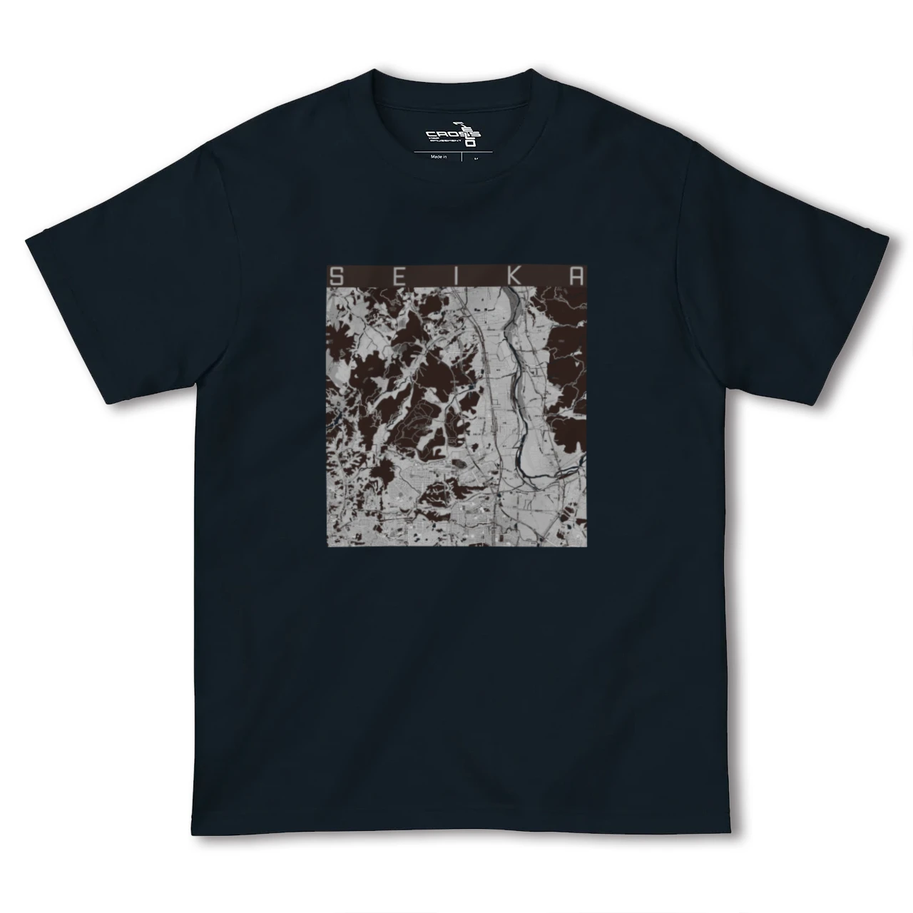 【精華(京都府)】地図柄ヘビーウェイトTシャツ